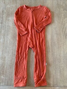 Kyte BABY Rust-Colored Long-Sleeve Footed One-Piece